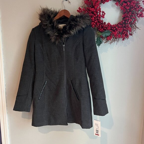 Maralyn & Me Winter Cold Weather Parka Coat XS Charcoal Gray  6954ME-E9 - Picture 1 of 11